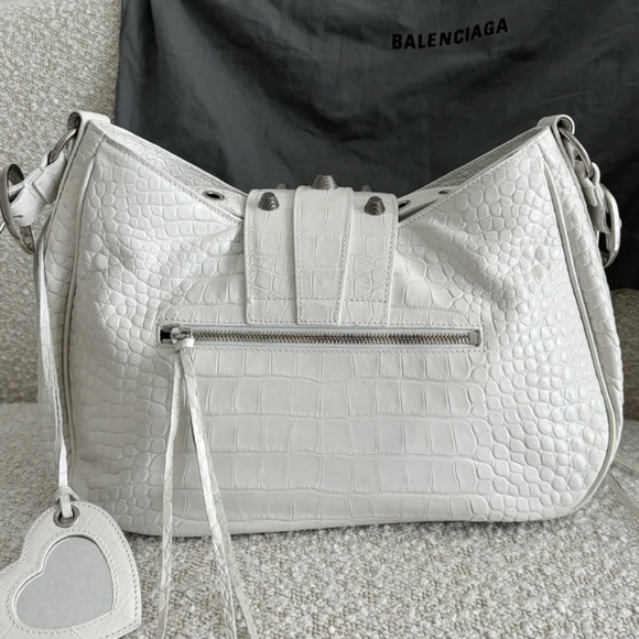 Authentic Balenciaga Extra Supple Calfskin Crocodile Embossed Le Cagole - Picture 5 of 15